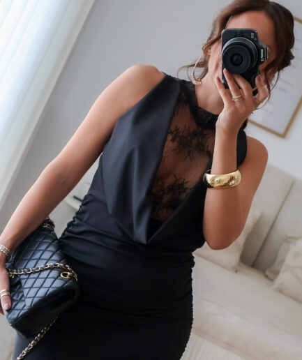 Vestido Longo Detalhe Renda