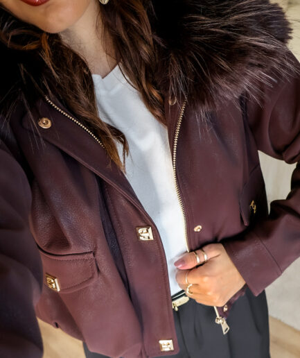 Bomber Efeito Ecopele com Pelo