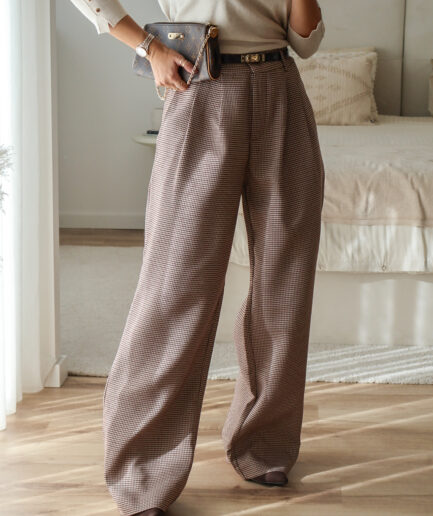 Calças de Alfaiataria Xadrez