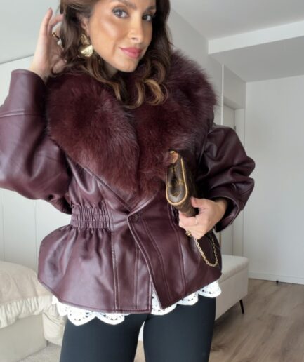 Blusão Napa Bordo Pelo