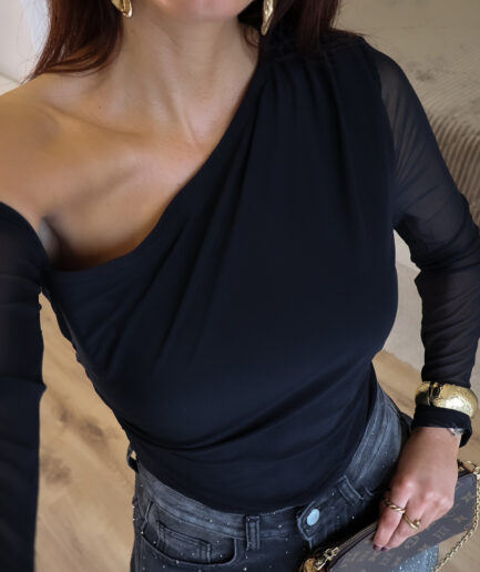 Body Assimétrico Tule