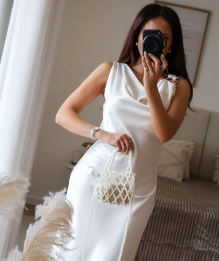 Vestido Cetim Pearl Shine