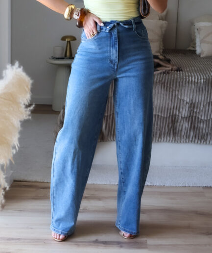 Calças Ganga Efeito Cós Dobrado