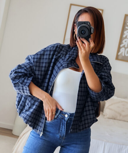 Bomber Blue Tartan